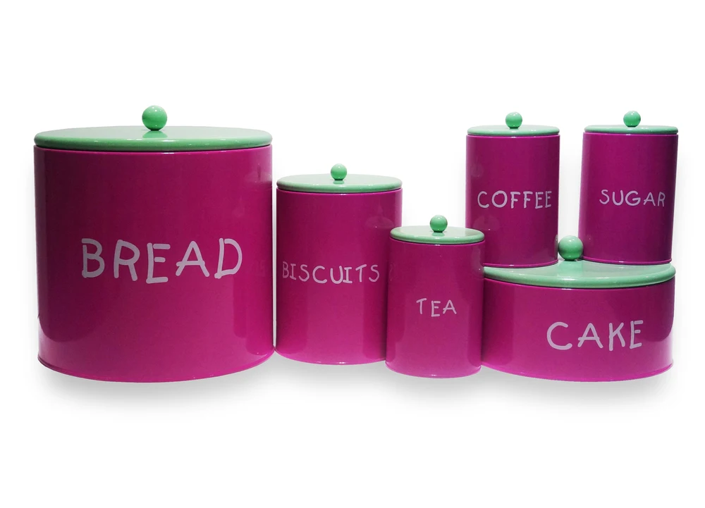Colorful Kitchen Purple Tea Coffee Sugar Bread Box And Canister Set Colorful Kitchen Purple Tea Coffee Sugar Bread Box And Canister Set
