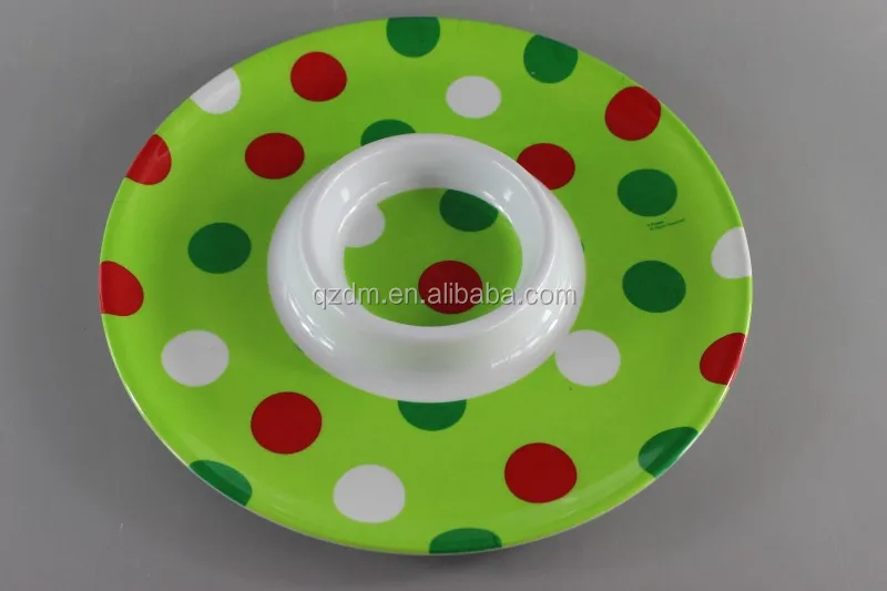 X'mas Melamine Snacks dinner plate ,Chips plate