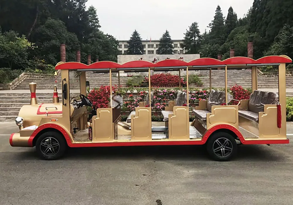 Carton Electric Sightseeing Vehicle Electric Shuttle Bus For Theme Park