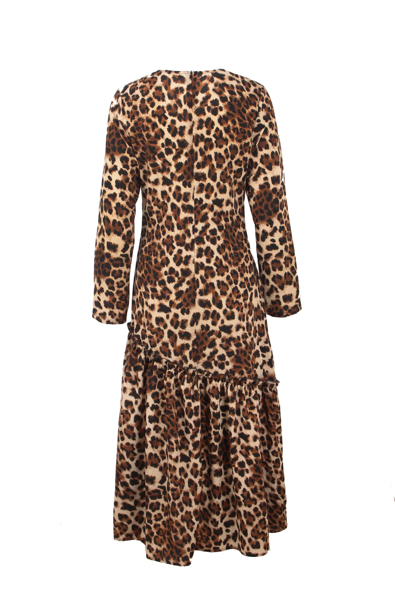 Sexy V-Neck Leopard Print Ruched Top