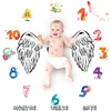 Fashion Newborn Milestone Blanket Angel Wings Baby Photography Prop Shower Gift