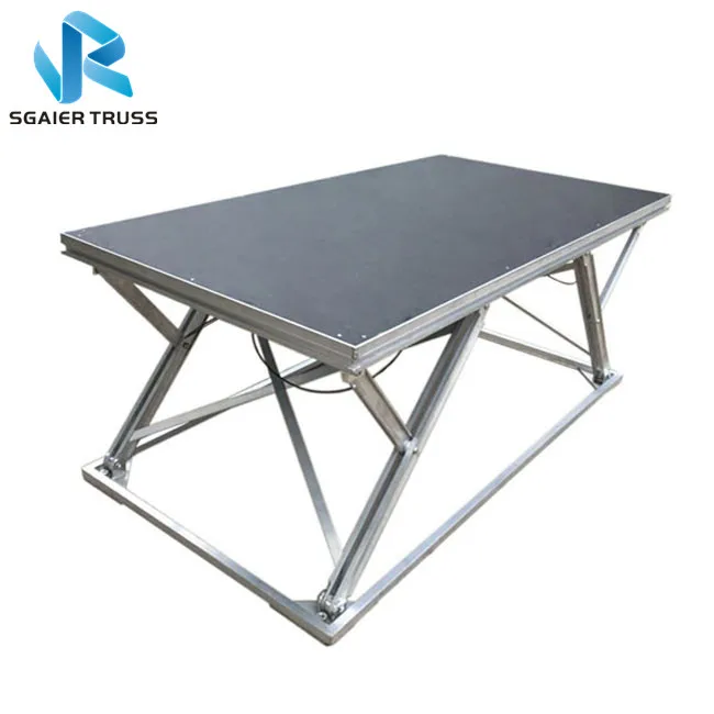 1*2m Aluminum X Folding Concert Scissor Stage for Events