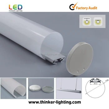 led aluminum profile 2mm 60x30 lighting round larger shape strip light