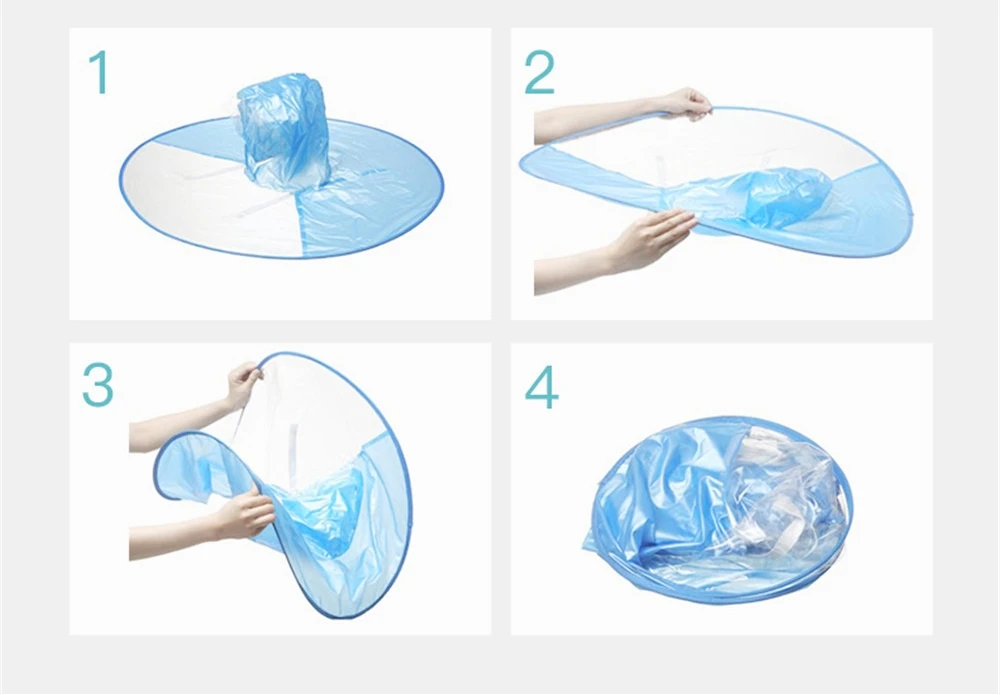 Kids Cute Ufo Rain Coat Children Creative Umbrella Hat Magical Hands Free Raincoat Cute Duck Rain Gear