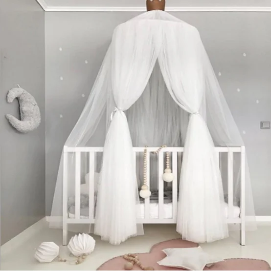 Kids Boys Girls Reading Playing Indoor Game Mosquito Net Tent Twin Bed Fluorescent Stars White Bed Canopy Curtain Netting For Baby Suit For Cribs Good Protection For Outdoor Camping. Single Bed
