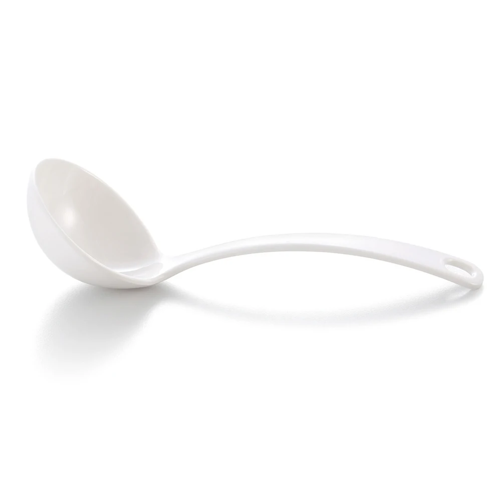 white soup ladle