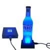 Square Batteries operate Black plastic crystal led light display stand