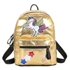 wholesale sequin backpack golden glitter backpack