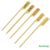 9cm Bamboo Paddle Skewers Burger /Steak Maker Golf Picks