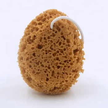 best quality brown water drop shaped body washing sponge bath