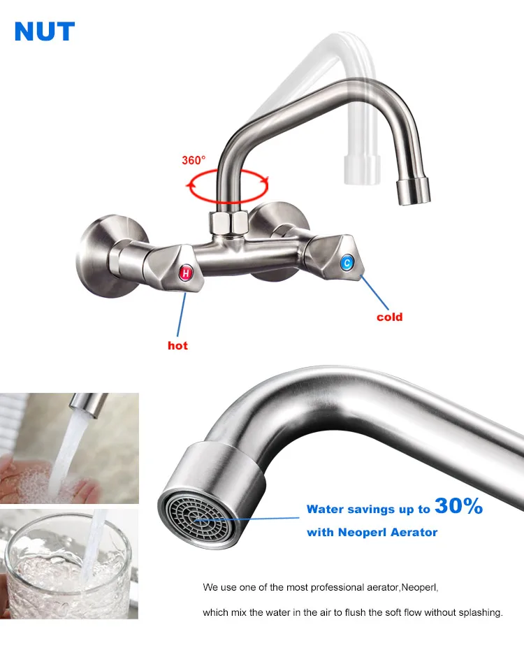 China Supplier Pre Rinse Water Filter Health Wall Mounted Stainless
