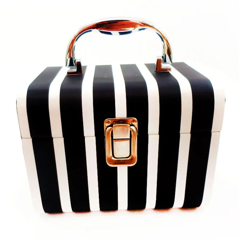 Wholesale Fashion Design Household Gold Metal Handle Cardboard Suitcase