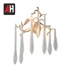 Indoor decorative copper cover clear crystal drops 5w led wall light