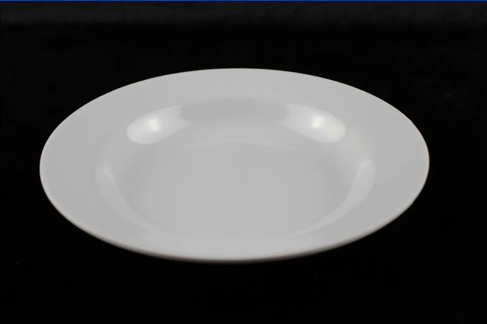 9inch Melamine White Suop Plate Plastic Deep Serving Plate