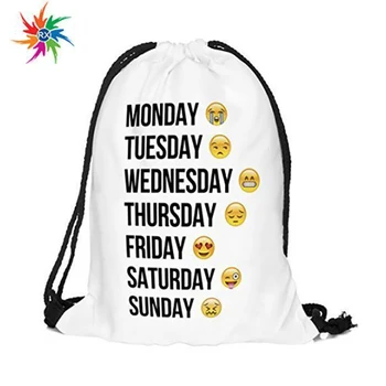 emoji drawstring backpack