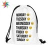 Personalized Emoji Printed Drawstring Backpack DIY bag with your picture
