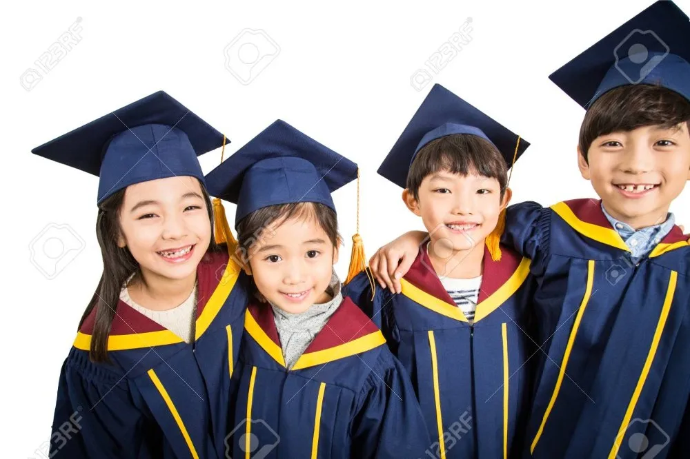 Wholesale Matte Black Yellow Kindergarten Graduation Gown And Cap For Children Buy Black
