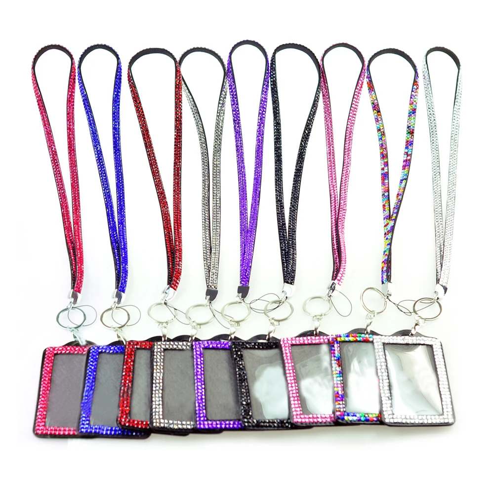 Bling Rhinestone Id Card Holder Decorative Neck Lanyards Buy
