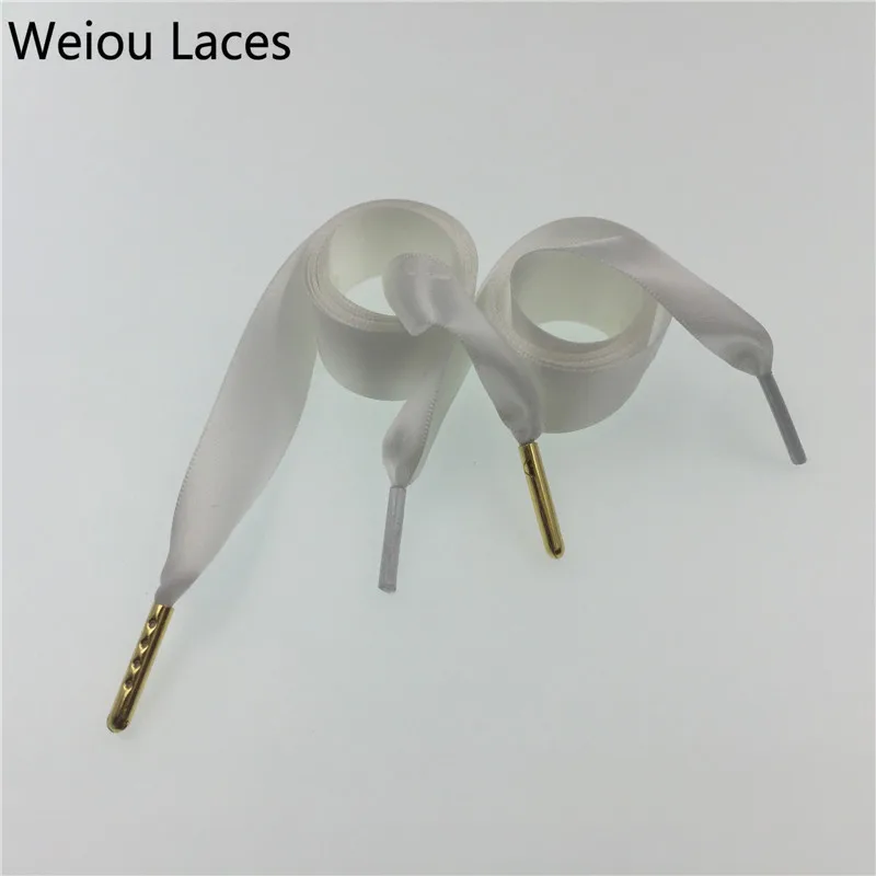 Weiou Ribbon Shoelaces Flat Shoestring Colorful Shoe Laces Silk