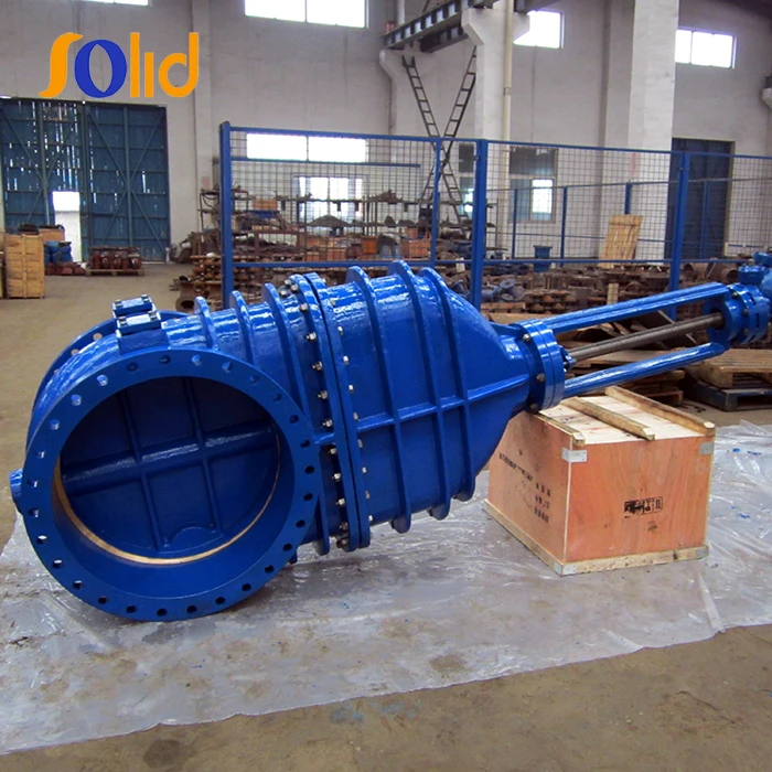 Big size F4&F5 Ductile iron resilient rubber lined gate valves