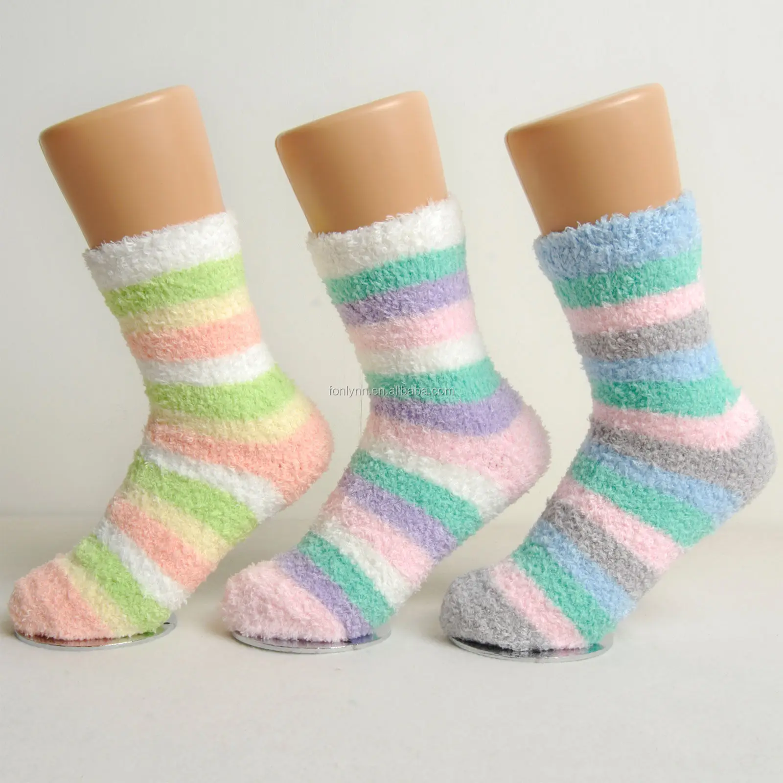 fuzzy microfiber customize floor Winter polyester fleece fluffy Socks