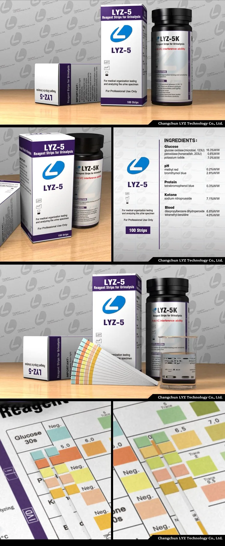 In Vitro Diagnostic Medical Devices /urine Test Strips 5 Parameters Urs