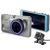 free shipping Amazon hot 4" IPS Touch screen Dual Lens 1080P car DVR dash camera hd with front and rear reverse car camera