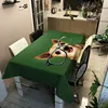 G&D Cute Dog Design Waterproof Oilproof 3D Printed Tablecloths