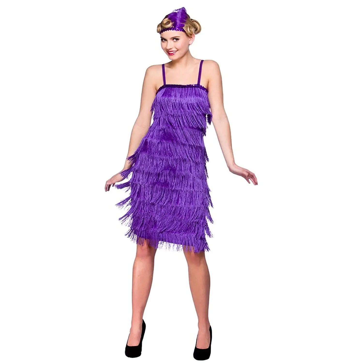 purple flapper dress