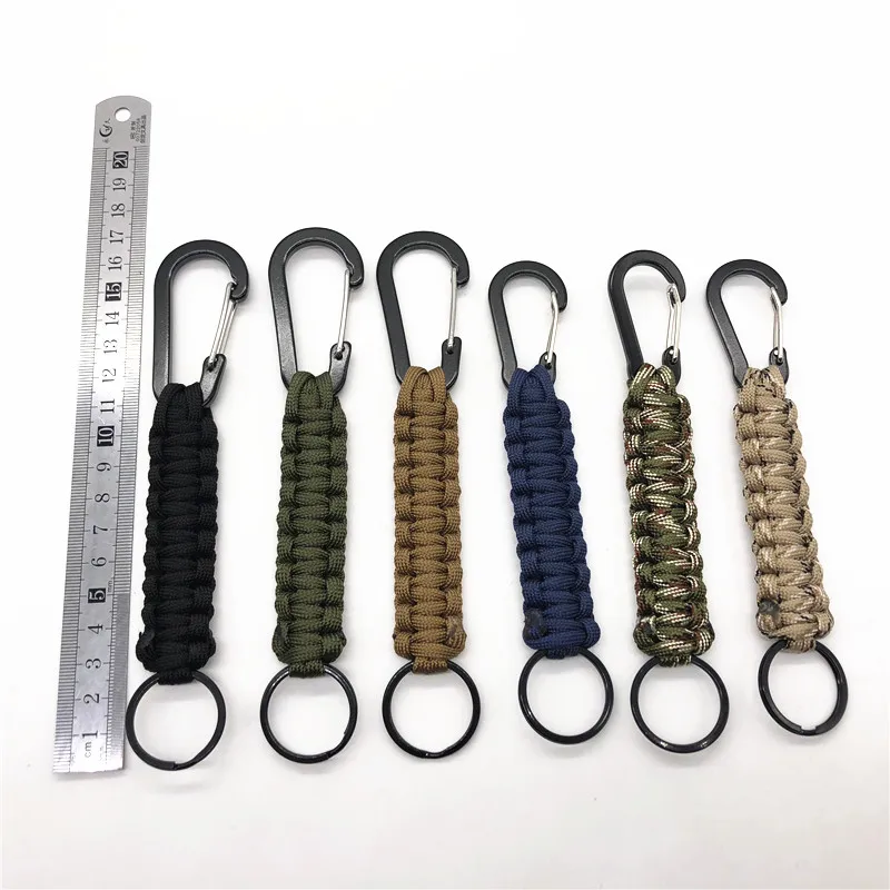 Wholesale Rainbow Paracord Keychain With Orange Carabiner Buy