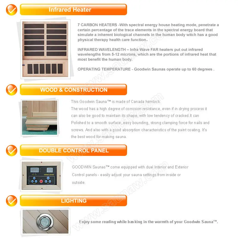 far infrared sauna room Home slim sauna GW-401