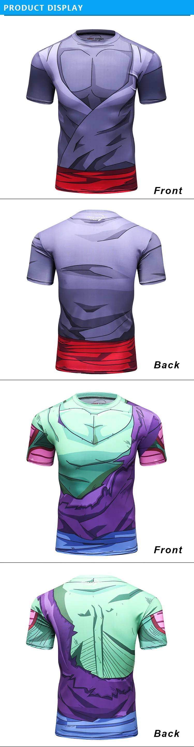 New Series Dragon Ball Z Workout T Shirt Men Casual Anime Sublimation Sportswear
