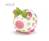 wholesale custom ceramic Girls Pink & Green Circles Pig Piggy Bank
