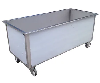 Stainless steel laundry linen soaking trolley - Bak air Stainless di Hotel - Trolley laundry basah