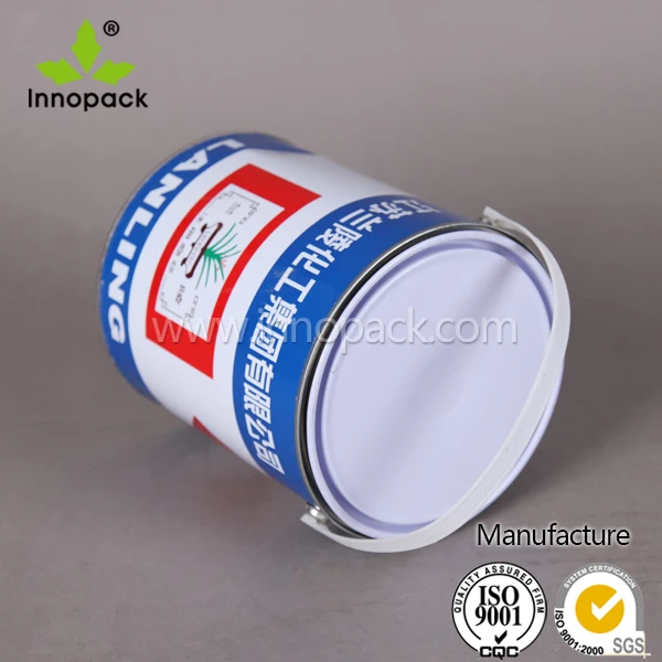 1 Gallon Paint Cans With Lid For Sale 4 Liter Chemical Coating Tins