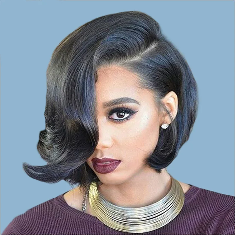 Wholesale Pop Style Short Cut Bob Lace Wig Glueless Full Lace Wig