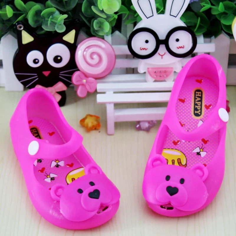 Bear Decoration Baby Children Mini Melissa Shoes Kids Summer Children Sandals For Girls Boys Sapato Infantil