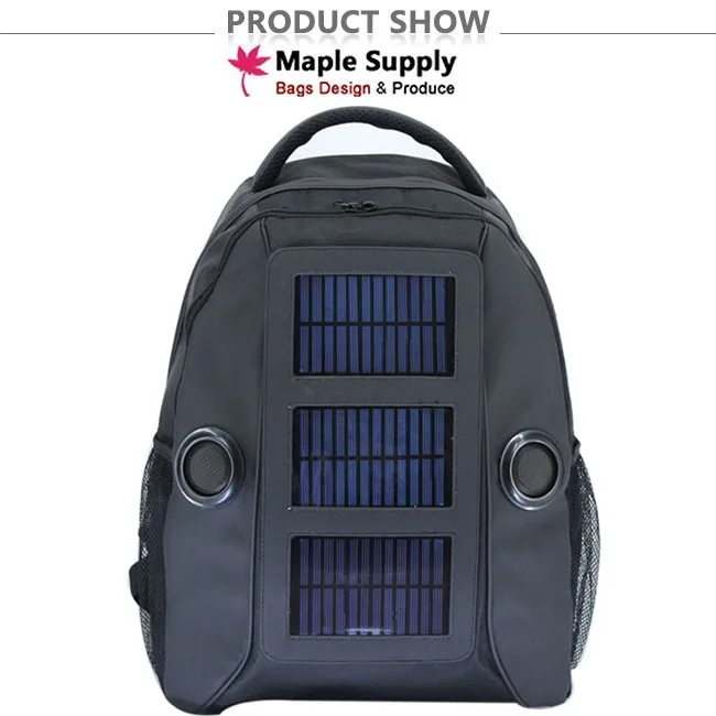 Wholesale Best Polyester Solar Backpack With Speakers And Charger Buy