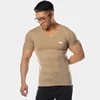Tapered Design 3D Rubber Men's Muscle Fit T Shirt Wholesale Gym Shirts