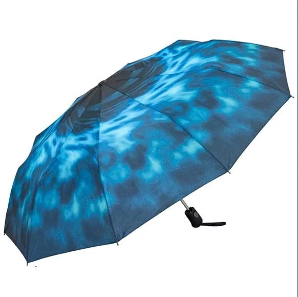 outdoor small solar three fold auto umbrella
