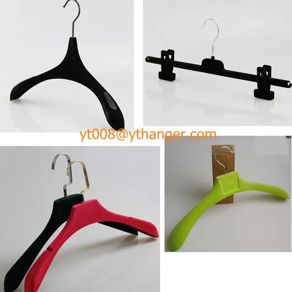 Coathanger Black Plastic Pants Short Neck Hanger For Clothes Man Suit