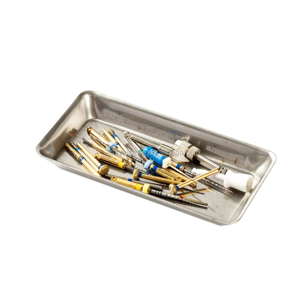 Dental Bur Medical Tray Lab Instrument Stainless Steel Surgical Tray