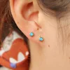 2018 new arrive 3mm mini tiny studs multiple piercing fashion young girl small stud earring