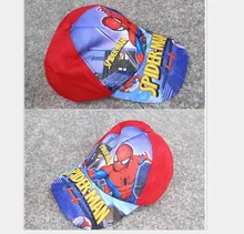 2016 Cute Lovely Cartoon Spiderman Children hat caps cartoon kids adjustable cap baseball hat sun helmet