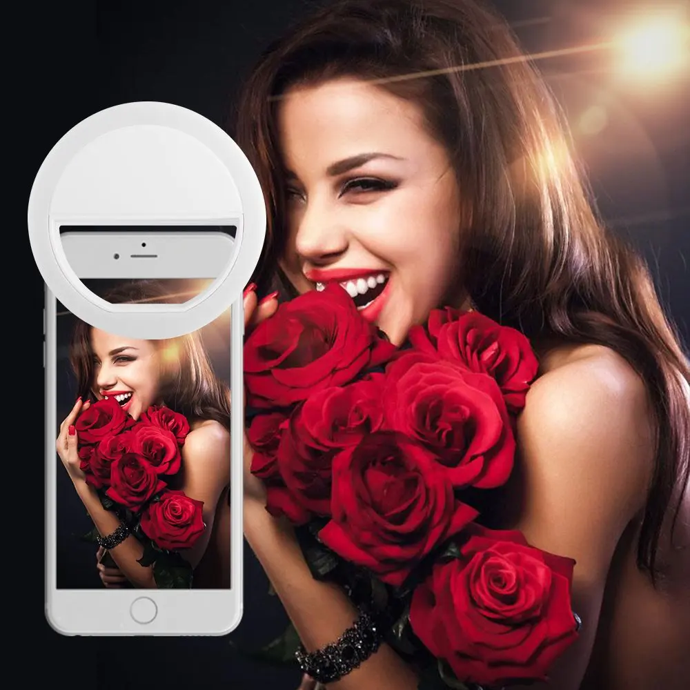Mobile Phone USB makeup support rechargeable 36 led mobile phone flash selfie ring light For Beauty Photos