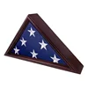 Memorial Medals of America Flag Case Shadow Box for Funeral or Burial and Presentation Elegant Wood Display Cherry Finish