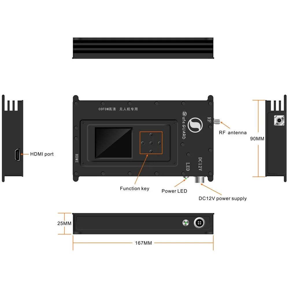 COFDM video transmitter1080i 1080P HDMI SDI uav long range wireless video link.jpg