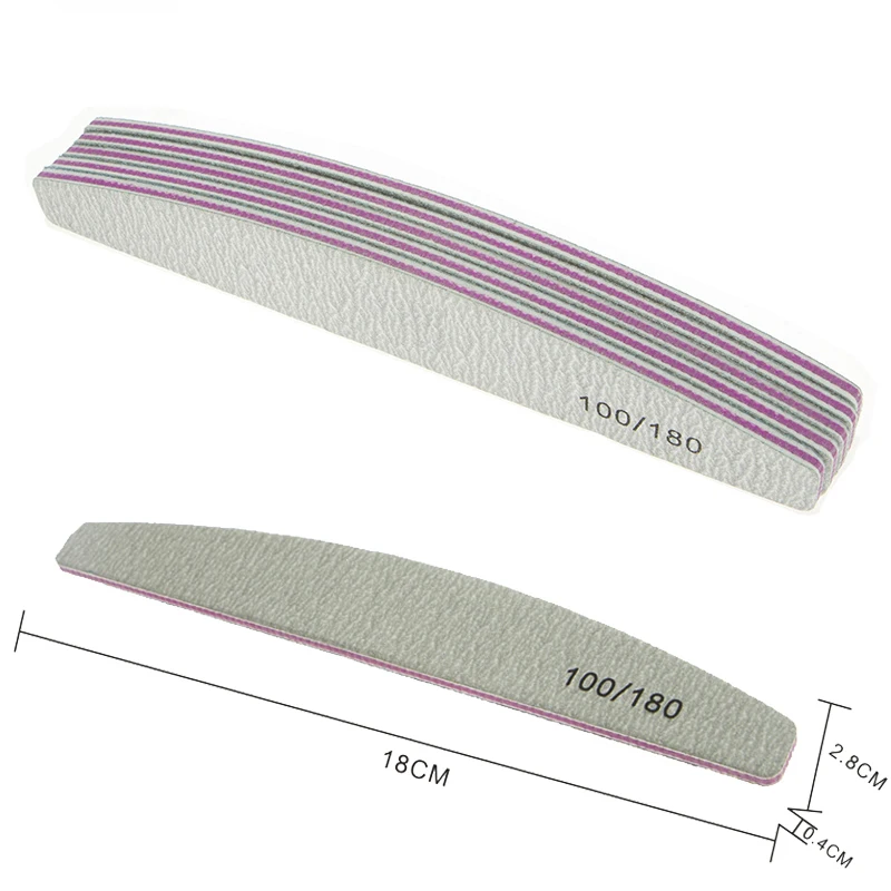 Customized Logo Wholesale Durable Bulk Nail File Double Side Grey 80