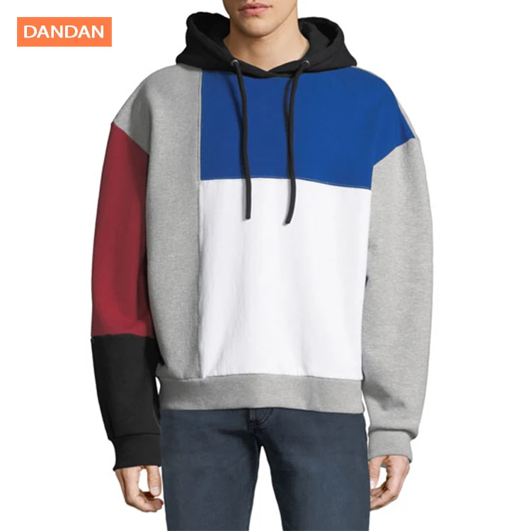 OEM Service Men's Color Block Hoodie Sweatshirt