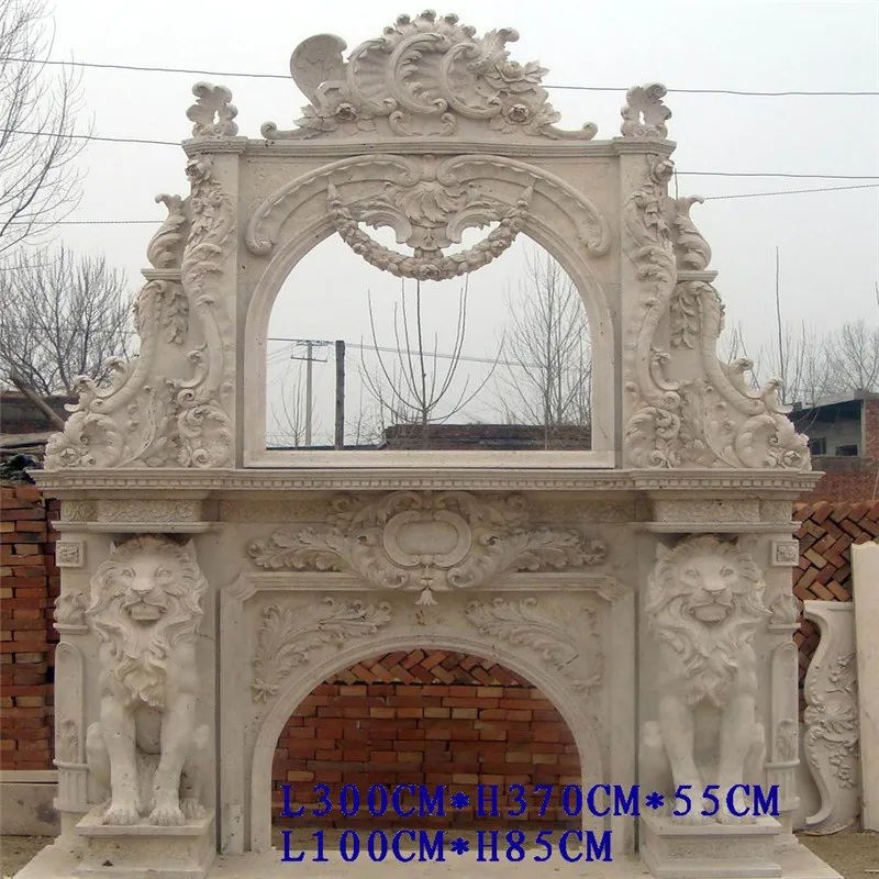 Lions carved fireplace.JPG